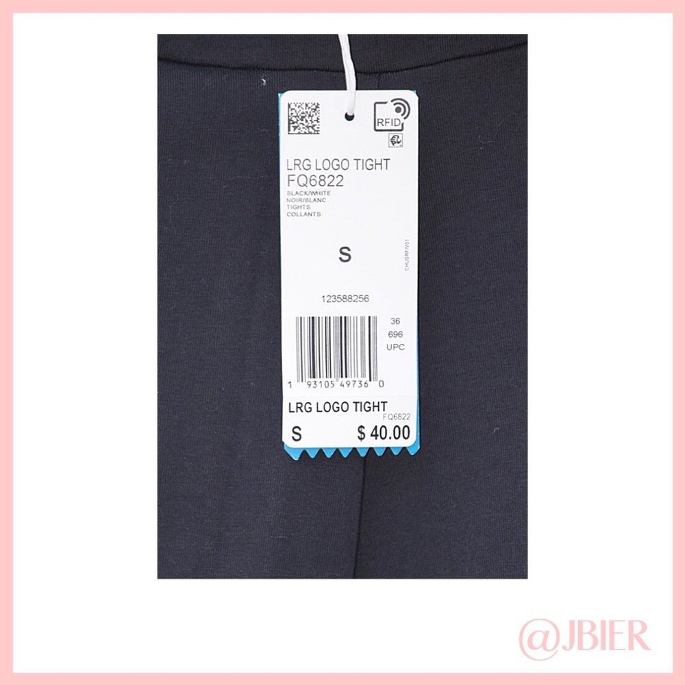 Adidas Black Logo Leggings - Picture 10 of 10